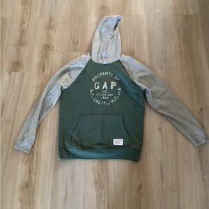 GAP Gray and Green Hoodie